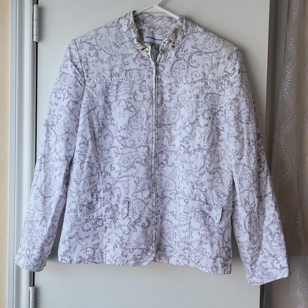 Alfred Dunner Linen Jacket size 12